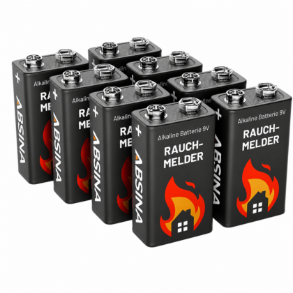 Absina Rauchmelder 9 V 8er Pack