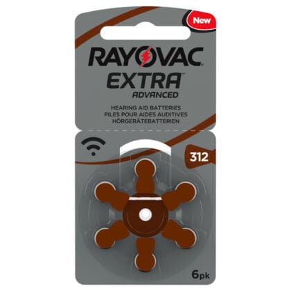 Rayovac Extra Advanced 312 PR41 Hörgerätebatterie 6er Blister